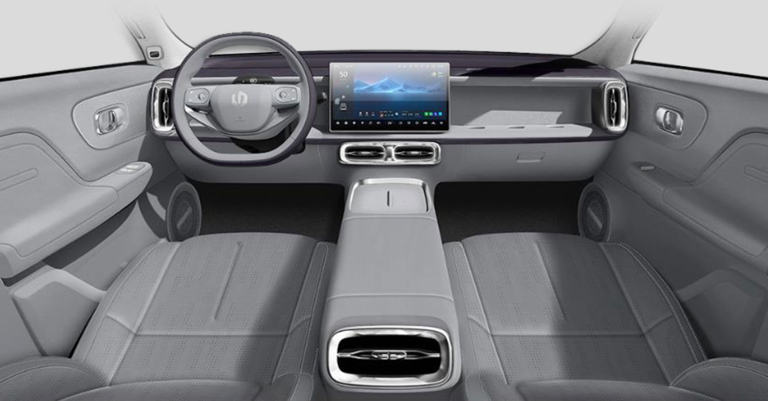 Leapmotor B10 - interiér Bledo šedá ECO koža