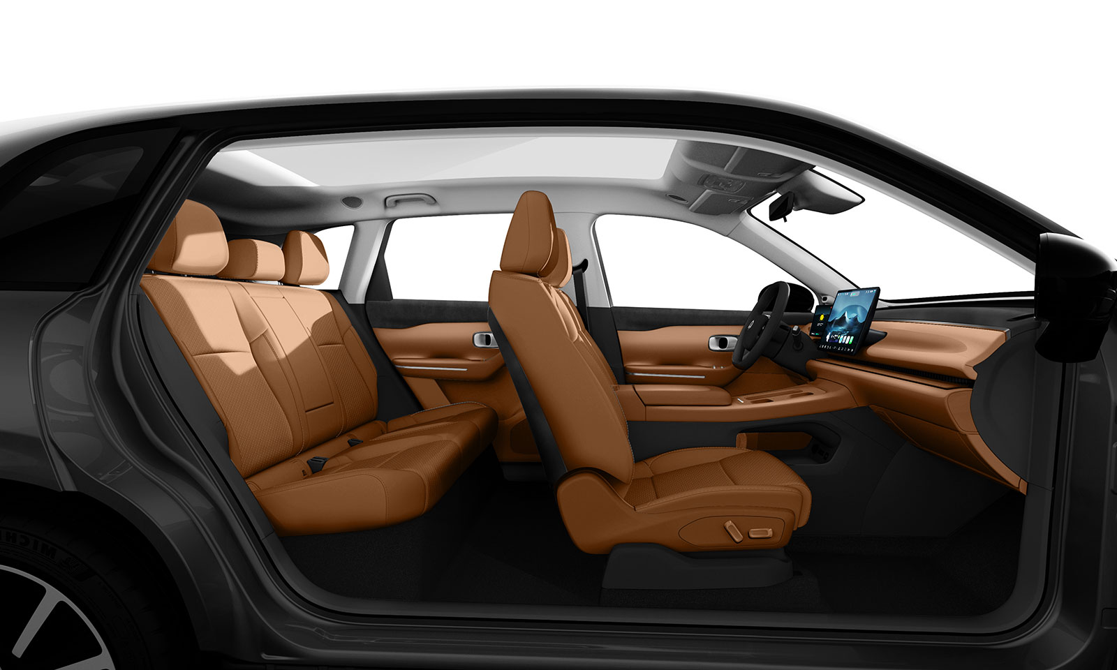 Leapmotor C10 - Hnedý interiér CAMEL BROWN